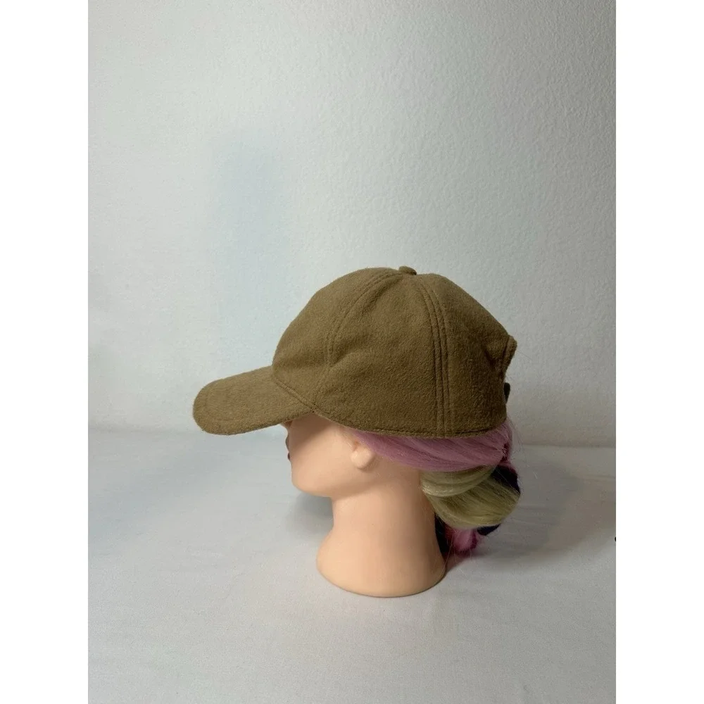 Abercrombie & Fitch Tan Wool Blend  Trucker Hat Cap‎ 21.5" Strap Back Unisex - Picture 4 of 9
